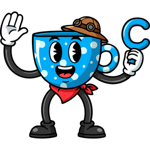 A Brave Teacup Character Ready for Adventure