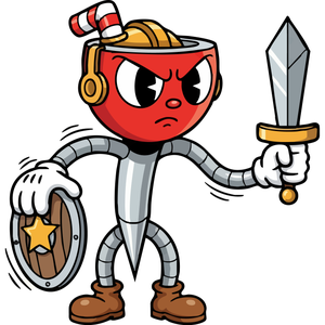 A Brave Thumbtack Standing Guard