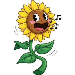 A Cheerful, Singing Sunflower