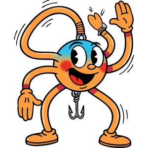 A Cheerful, Wiggling Fishing Lure