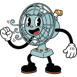 A Cheerful Electric Fan Blowing a Breeze