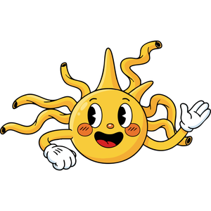 A Cheerful Sun Rising with a Big Smile