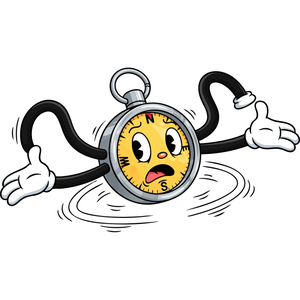 A Confused, Spinning Compass