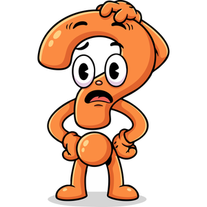 A Confused Question Mark Scratching its Head