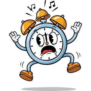 A Frantic, Jumping Alarm Clock