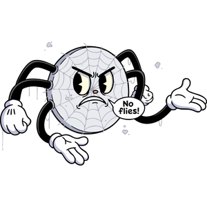 A Grumpy Spiderweb Complaining About No Flies