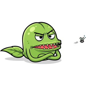 A Grumpy Venus Flytrap Waiting for a Fly