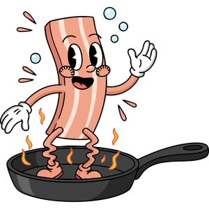 A Happy, Sizzling Piece of Bacon
