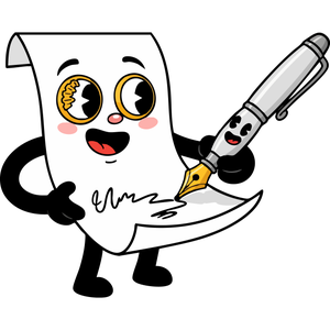 A Happy Paper Letting a Pen Write a Story