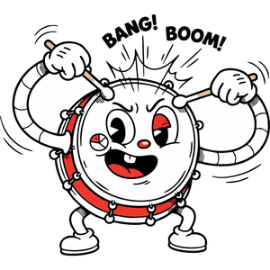 A Loud Drum Beating Itself