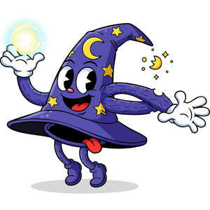 A Majestic Wizard Hat Casting a Spell