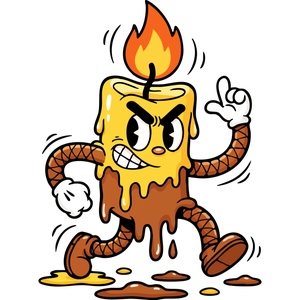 A Mischievous, Grinning Candle