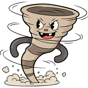 A Mischievous, Grinning Dust Devil