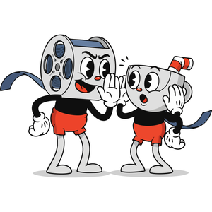 A Pair of Movie Reels Whispering to Each Other