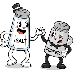 A Pair of Salt and Pepper Shakers Dancing