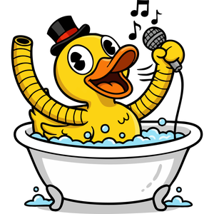 A Singing Rubber Duck in a Tub
