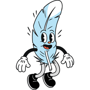 A Single, Gently Floating Feather