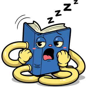 A Sleepy Book Yawning and Closing its Cover