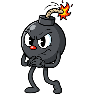A Sneaky, Tiptoeing Bomb with a Lit Fuse