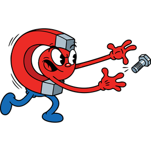 A Sneaky Magnet Stealing a Metal Object