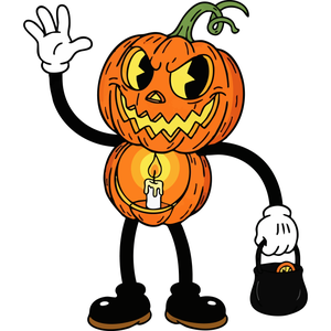 A Spooky, Flickering Jack-O'-Lantern