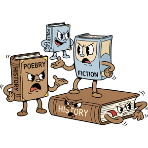 A Stack of Arguing Books