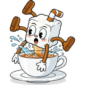 A Sugar Cube Cannonballing into Tea