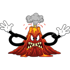 An Angry Volcano About to Erupt