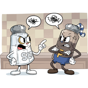 An Arguing Pair of Salt and Pepper Shakers
