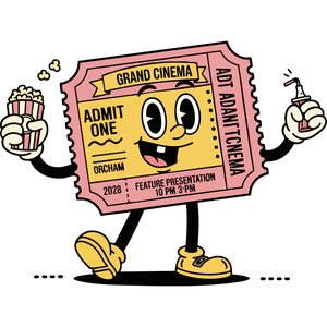 An Excited Movie Ticket Stub
