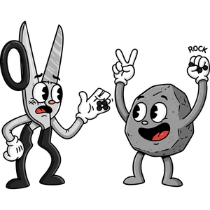 Scissors Losing to a Rock