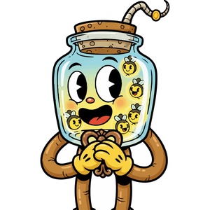 a Cheerful Jar of Fireflies