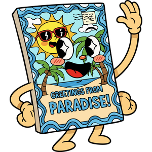 a Cheerful Postcard from a Sunny Place