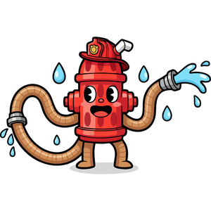 a Fire Hydrant in a Firefighter Helmet