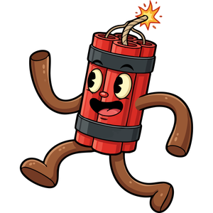 a Grinning Stick of Dynamite