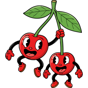 a Happy Pair of Cherries
