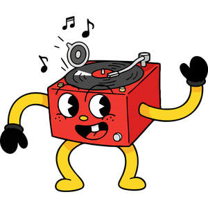 a Happy Record Player Playing a Tune