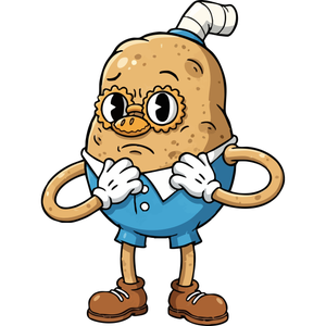 a Lumpy and Confused Potato Character
