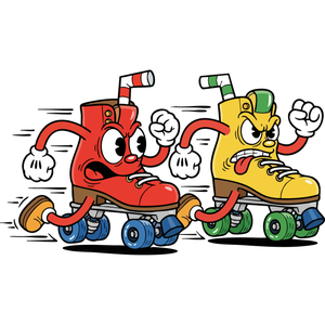 a Pair of Racing Roller Skates