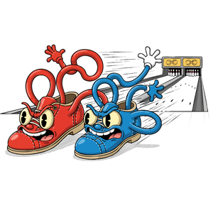 a Pair of Runaway Bowling Shoes