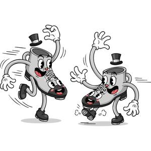 a Pair of Tap Shoes Performing a Dance