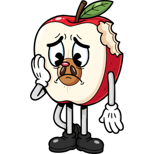 a Sad, Half-Eaten Apple