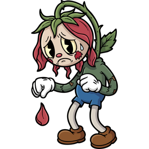 a Sad, Wilted Rose Dropping a Petal