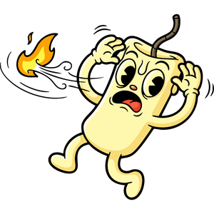 a Scared Candle Being Blown Out