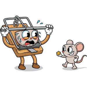 a Scared Mouse Trap Afraid of a Mouse