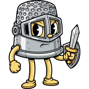 a Thimble as a Brave Knight's Helmet